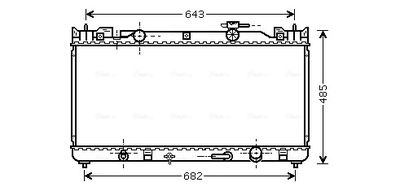 RADIATOR RACIRE MOTOR AVA QUALITY COOLING TO2282