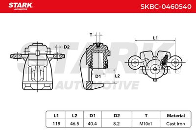 спирачен апарат STARK SKBC-0460540
