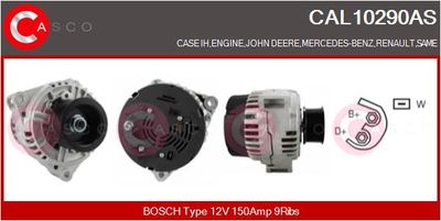 CASCO CAL10290AS Генератор  для RENAULT MEGANE (Рено Мегане)
