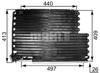MAHLE AC 343 000S Радиатор кондиционера  для FIAT STILO (Фиат Стило)
