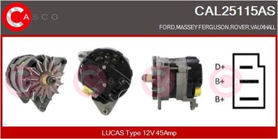 Генератор CASCO CAL25115AS для ROVER 2000-3500
