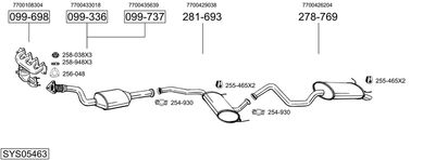 Układ wydechowy BOSAL SYS05463