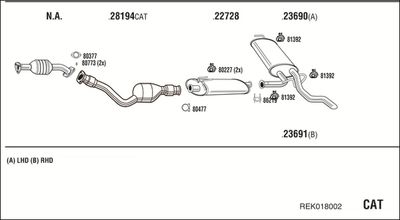 Układ wydechowy WALKER REK018002