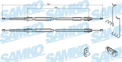 Тросик, cтояночный тормоз SAMKO C0285B для FORD TOURNEO