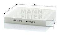 Фильтр, воздух во внутренном пространстве MANN-FILTER CU 2345 для LEXUS RC
