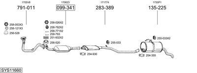 Układ wydechowy BOSAL SYS11660