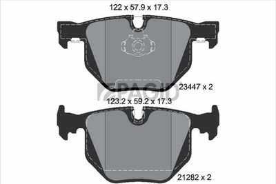 комплект спирачно феродо, дискови спирачки PAGID T1237N