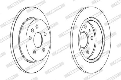 BREMSSCHEIBE FERODO DDF1804C 1