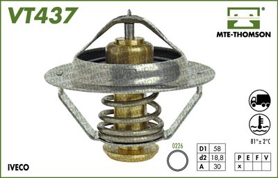 MTE-THOMSON Thermostat, Kühlmittel (VT437.81)