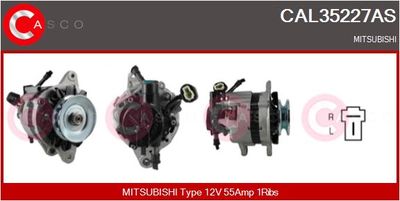 Генератор CASCO CAL35227AS для MITSUBISHI L300