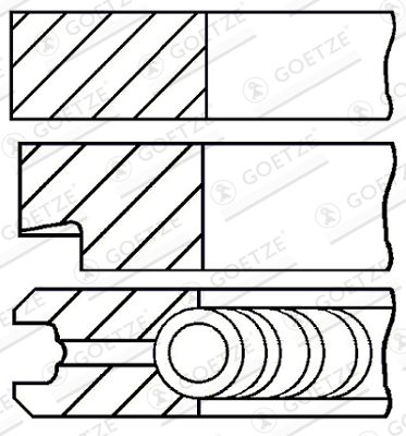 Комплект поршневых колец GOETZE ENGINE 08-421800-00 для BMW X6