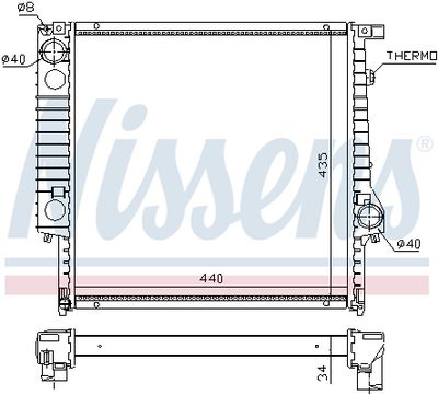 RADIATOR RACIRE MOTOR NISSENS 60635A 4