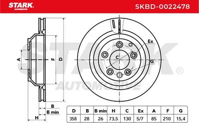 спирачен диск STARK SKBD-0022478