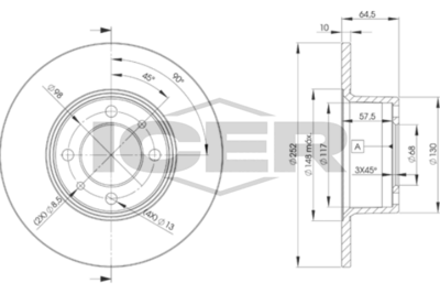 спирачен диск ICER 78BD1070-2