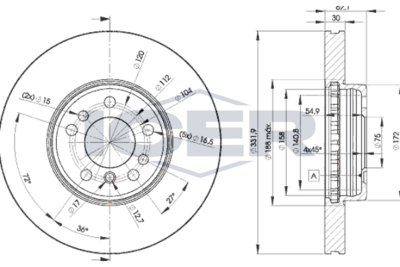 спирачен диск ICER 78BD6045-2