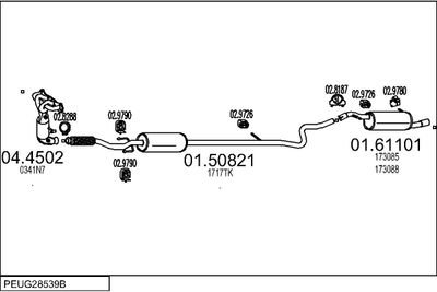 SISTEM DE ESAPAMENT MTS PEUG28539B023386