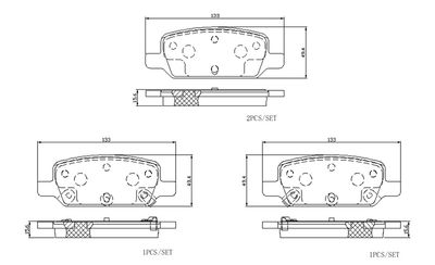 Zestaw klocków hamulcowych, hamulce tarczowe BREMBO P 09 027E