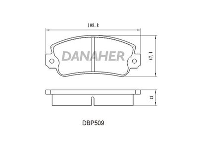 Комплект тормозных колодок, дисковый тормоз DANAHER DBP509 для FIAT 147
