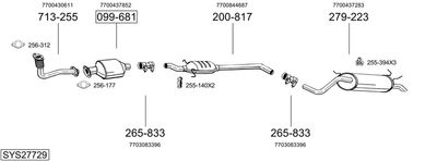 Układ wydechowy BOSAL SYS27729