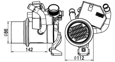 RADIATOR RECIRCULARE GAZE DE ESAPAMENT MAHLE CE5000P 1