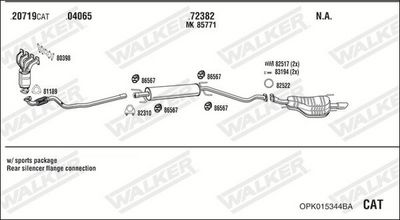 SISTEM DE ESAPAMENT WALKER OPK015344BA