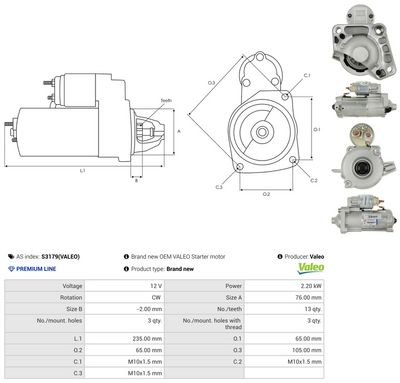 STARTER AS-PL S3179VALEO 4