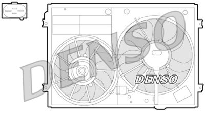 Вентилятор, охлаждение двигателя DENSO DER32012 для VW TIGUAN