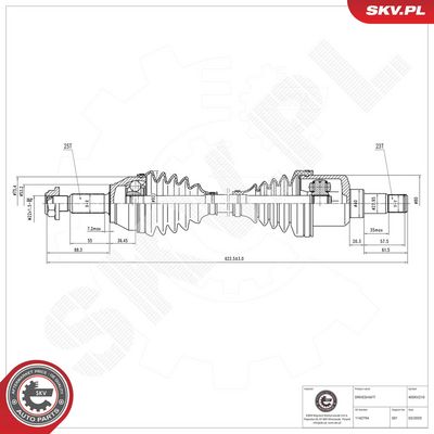 полуоска ESEN SKV 40SKV210
