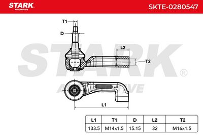 накрайник на напречна кормилна щанга STARK SKTE-0280547