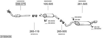 ABGASANLAGE BOSAL SYS00439