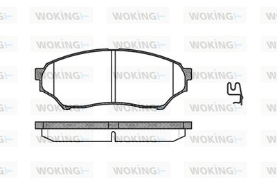 Комплект тормозных колодок, дисковый тормоз WOKING P9453.01 для MITSUBISHI PAJERO