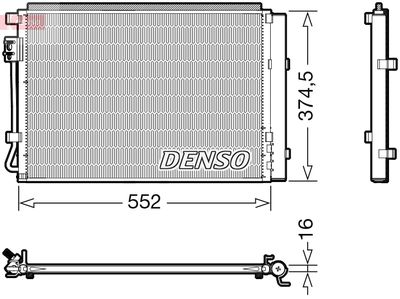 DENSO DCN41017 Радиатор кондиционера  для HYUNDAI VELOSTER (Хендай Велостер)