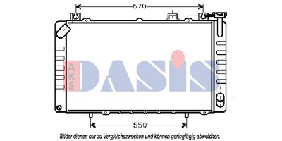 Радиатор, охлаждение двигателя AKS DASIS 070055N для NISSAN PATROL