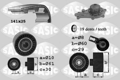 SASIC 3900031 Комплект ГРМ  для PEUGEOT  (Пежо 4008)