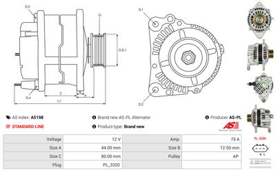 GENERATOR / ALTERNATOR AS-PL A5198 4