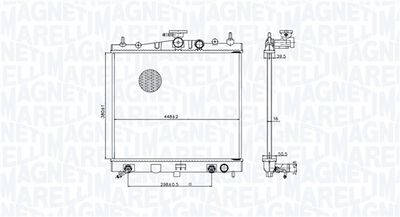 радиатор, охлаждане на двигателя MAGNETI MARELLI 350213224300