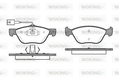 WOKING P4893.42 Тормозные колодки и сигнализаторы  для ALFA ROMEO 156 (932_) 2.4 JTD (932AXF00)