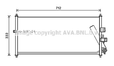 Конденсатор, кондиционер AVA QUALITY COOLING DN5277D для NISSAN ALMERA