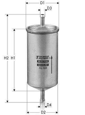 Топливный фильтр TECNECO FILTERS IN11 для FIAT CINQUECENTO