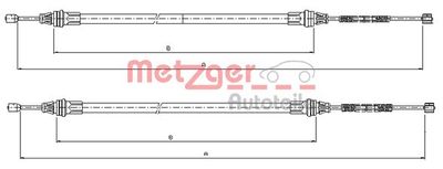 METZGER 10.9336 Трос ручного тормоза  для SMART FORTWO (Смарт Фортwо)