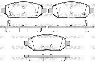 Комплект тормозных колодок, дисковый тормоз WOKING P17743.02 для OPEL KARL