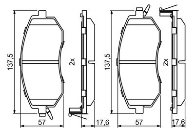 Brake Pad Set, disc brake 0 986 494 761