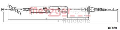 Трос, управление сцеплением METZGER 18.3504 для CHEVROLET SPARK