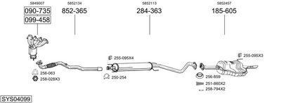 ABGASANLAGE BOSAL SYS04099
