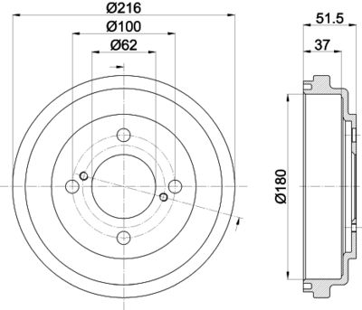спирачен барабан MINTEX MBD442
