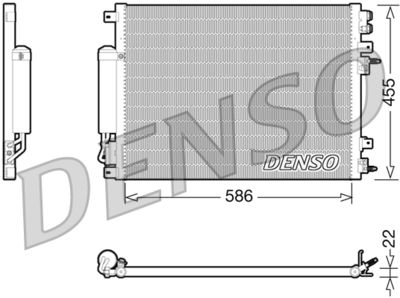 Конденсатор, кондиционер DENSO DCN06001 для CHRYSLER 300C