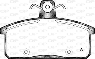 Комплект тормозных колодок, дисковый тормоз OPEN PARTS BPA0128.50 для SANTANA PS10/ANIBAL