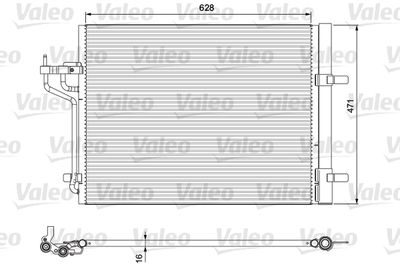 VALEO 814390 Радіатор кондиціонера для FORD (Форд)