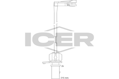 предупредителен контактен сензор, износване на накладките ICER 610730 E C