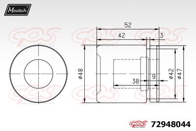 Поршень, корпус скобы тормоза MAXTECH 72948044 для JEEP GRAND CHEROKEE